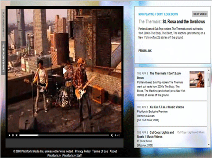 PitchforkTV Thermals photo PitchforkTV Thermals Radiohead, The Thermals and Liars feature on Pitchfork.tvs first week
